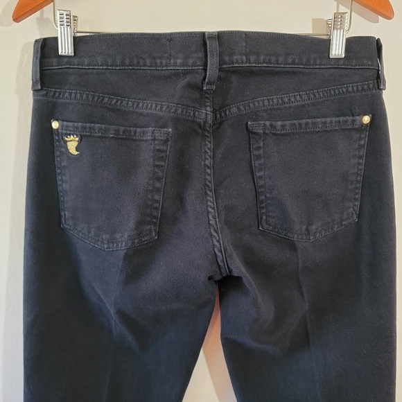 7FAM x EVAN YURMAN ROXANNE Jeans Sz 29 Black Mid Rise Skinny Goth Wimshygoth USA - Picture 6 of 12